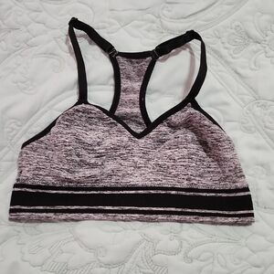 ATHLETIC WORKS Heathered Gray Sports Bra
